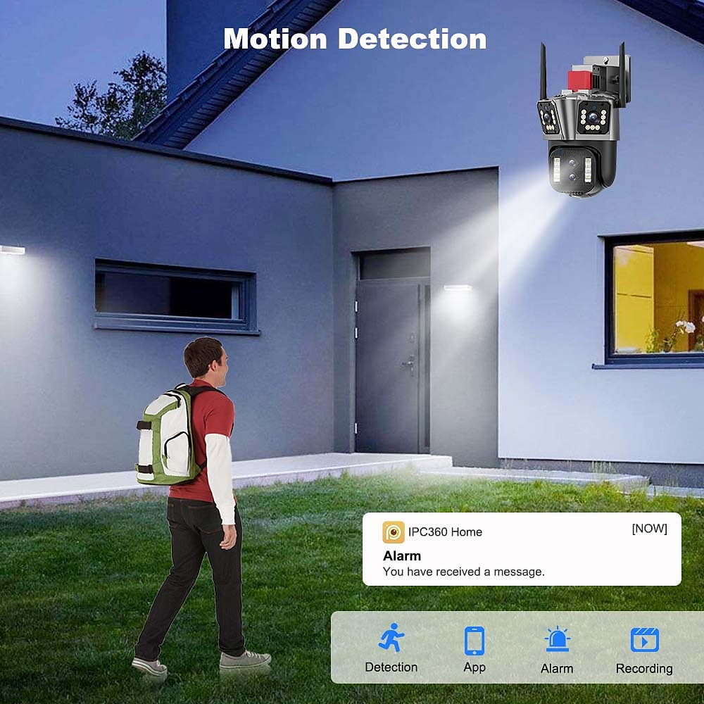 16MP 8K WiFi IP Camera 10X Zoom 4K Outdoor Security Camera Surveillance AI Track Four Lens Three Screen Mini Street Camera 360° 2025 - $182.99 –P11