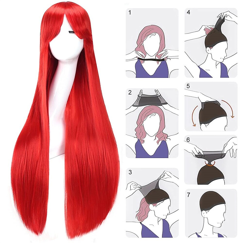 perruques 32 80cm longue ligne droite anime mode femmes cosplay perruque fête perruque carnaval cosplay fête perruques de 2025 ? GBP £10 –P16