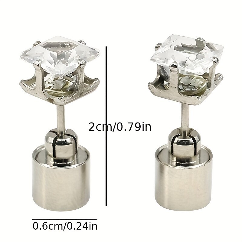 2PCS LED Earring Light Up Crown Glowing Crystal Stainless Ear Drop Ear Stud Earring Jewelry 2025 - $6.99 –P6