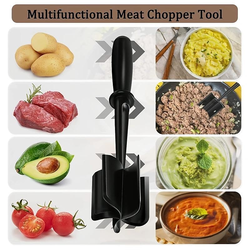 Meat Chopper, Burger Maker, High-temperature Resistant Masher, For
