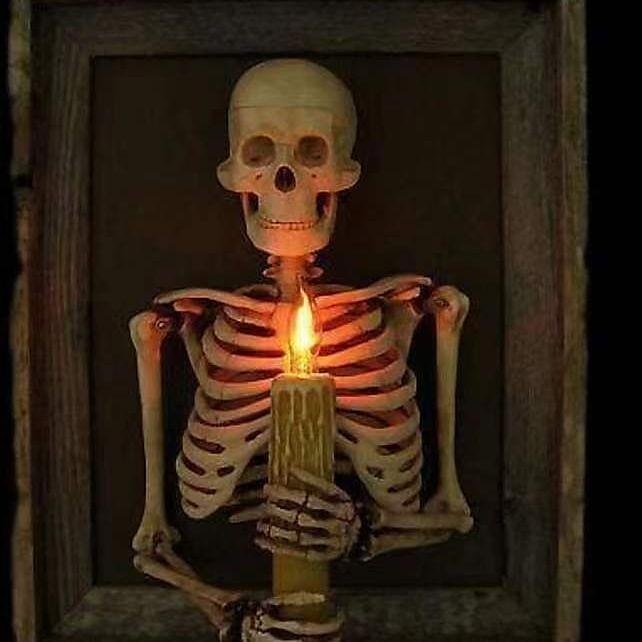 halloween lebka fotorámeček svíčka lampa pryskyřice řemesla domácí přívěsek halloween party dekorace 2025 - $17.99 –P4
