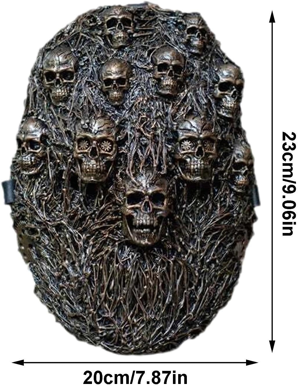 halloween skeleton pokrývka hlavy maska, halloweenská lebka gothic cosplay party kostýmy | děsivé potřeby na halloweenskou párty pro jiaben cosplay kostýmy 2025 - $26.99 –P9