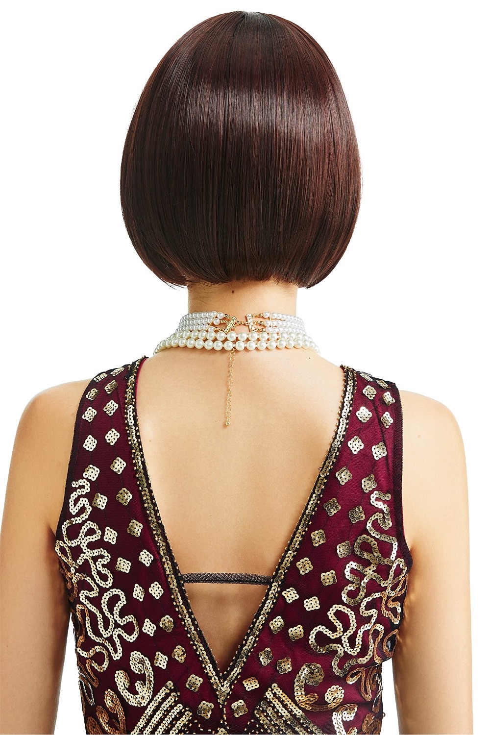 Peruca curta flapper dos anos 1920, peruca bobo do grande gatsby, peruca preta reta, fantasia de flapper, perucas de cabelo, acessórios, perucas de carnaval de 2025 por $15.49 –P8