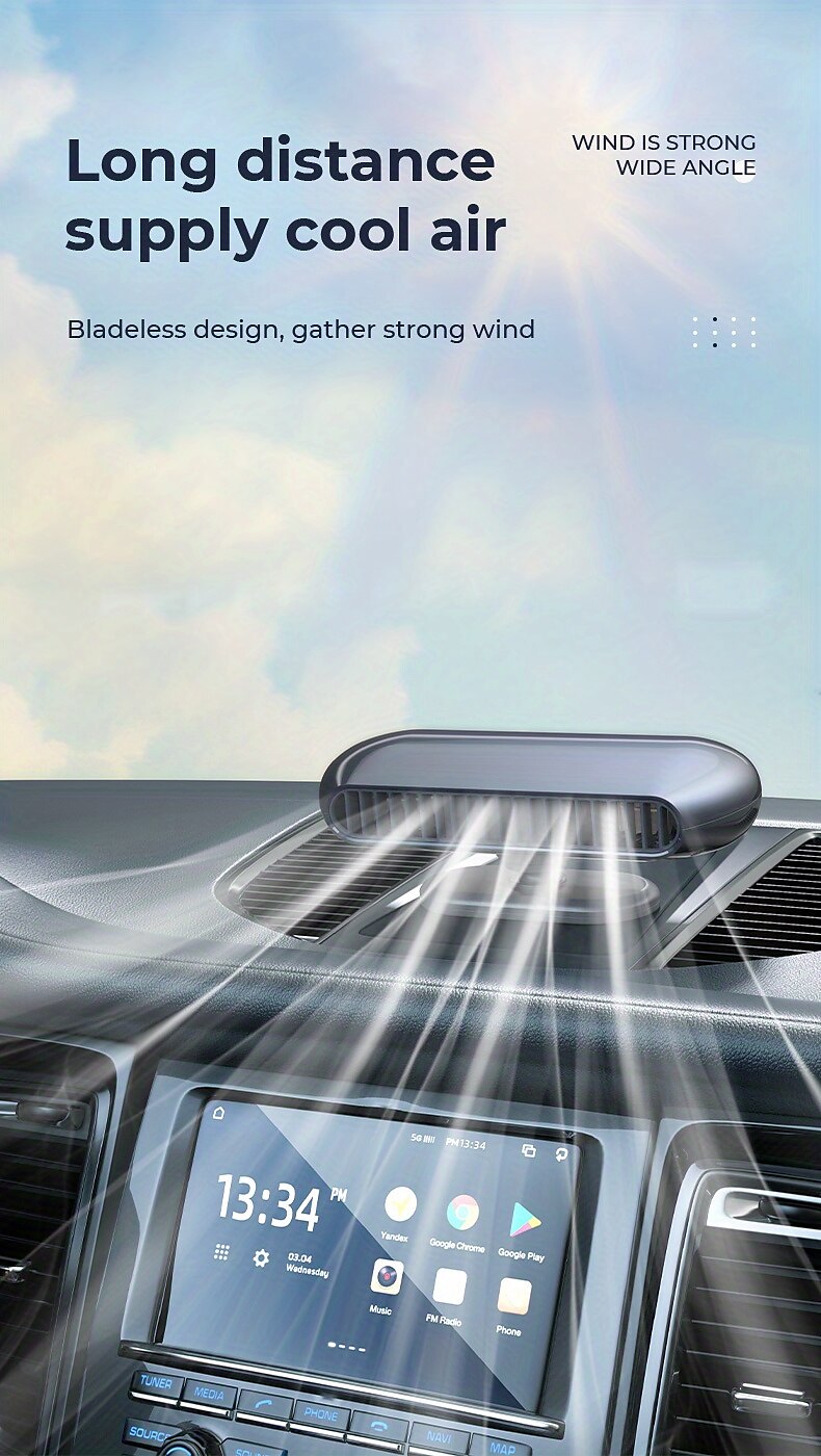 Car Cooling Fan 360° Adjustable Dual Core Design Cooling Air Portable Fan USB Fan 2025 - $42.99 –P2