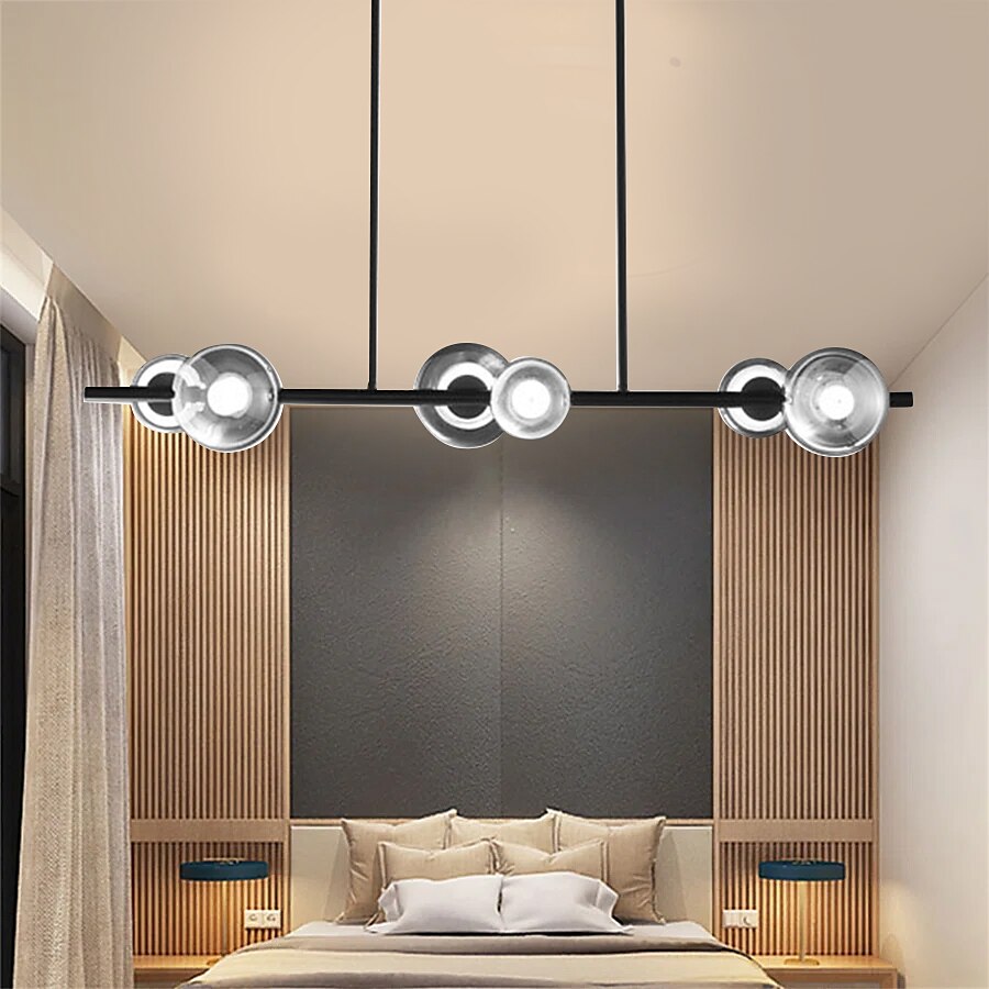 6-Light 100 cm Design a isola Plafoniere Rame Bicchiere Ottone Moderno 110-120V 220-240V del 2025 a $653.49 –P7