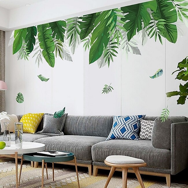 virágos&amp; növények falmatricák hálószoba, előre ragasztott pvc lakberendezési falmatrica 60x90cm falmatricák hálószobába nappaliba 2025 - $13.99 –P3