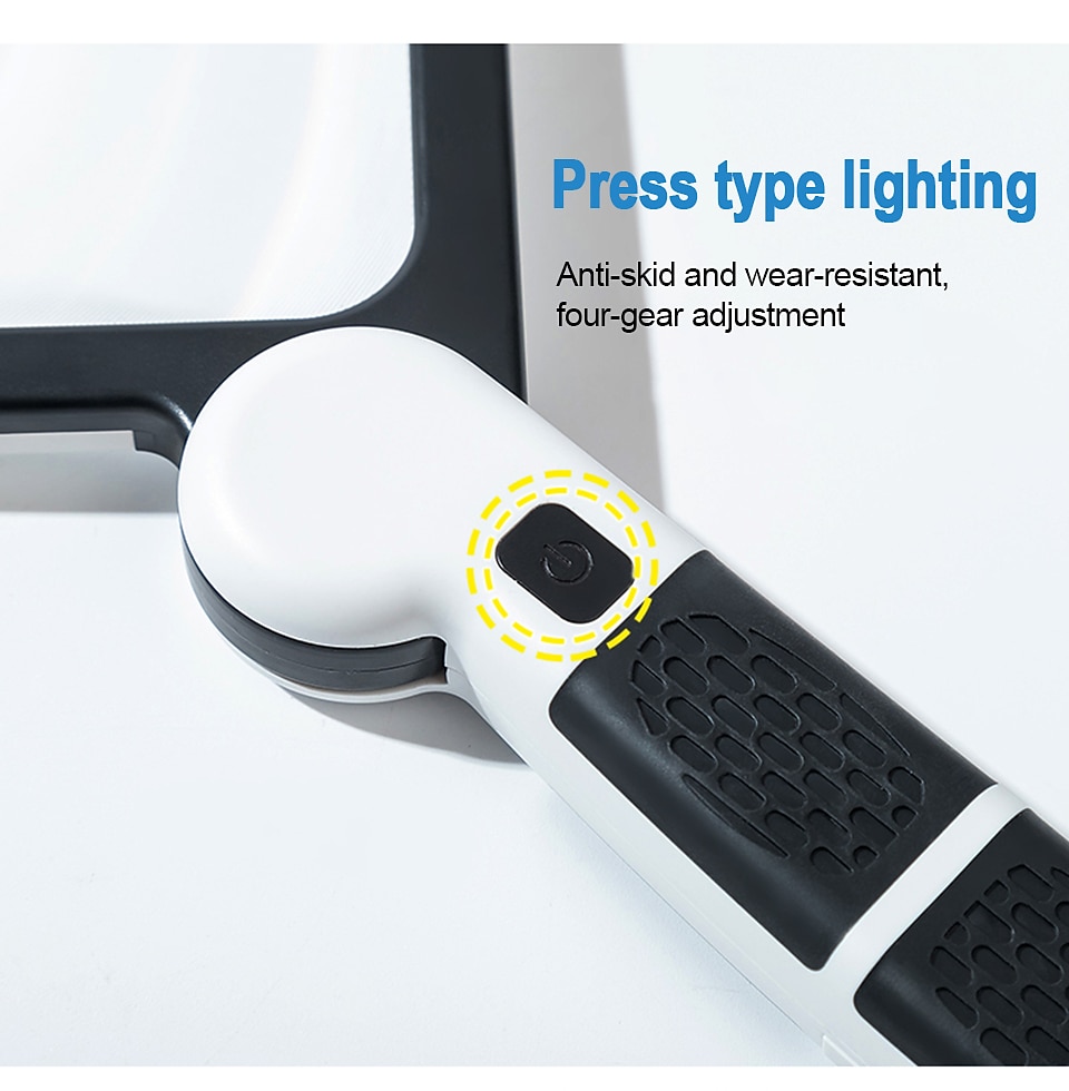 Full-Page 5X Magnifying Glass for Reading, Folding Lighted Magnifier with 48 LED Lights, Handheld Rectangular Lens for Seniors 2025 - $23.99 –P8