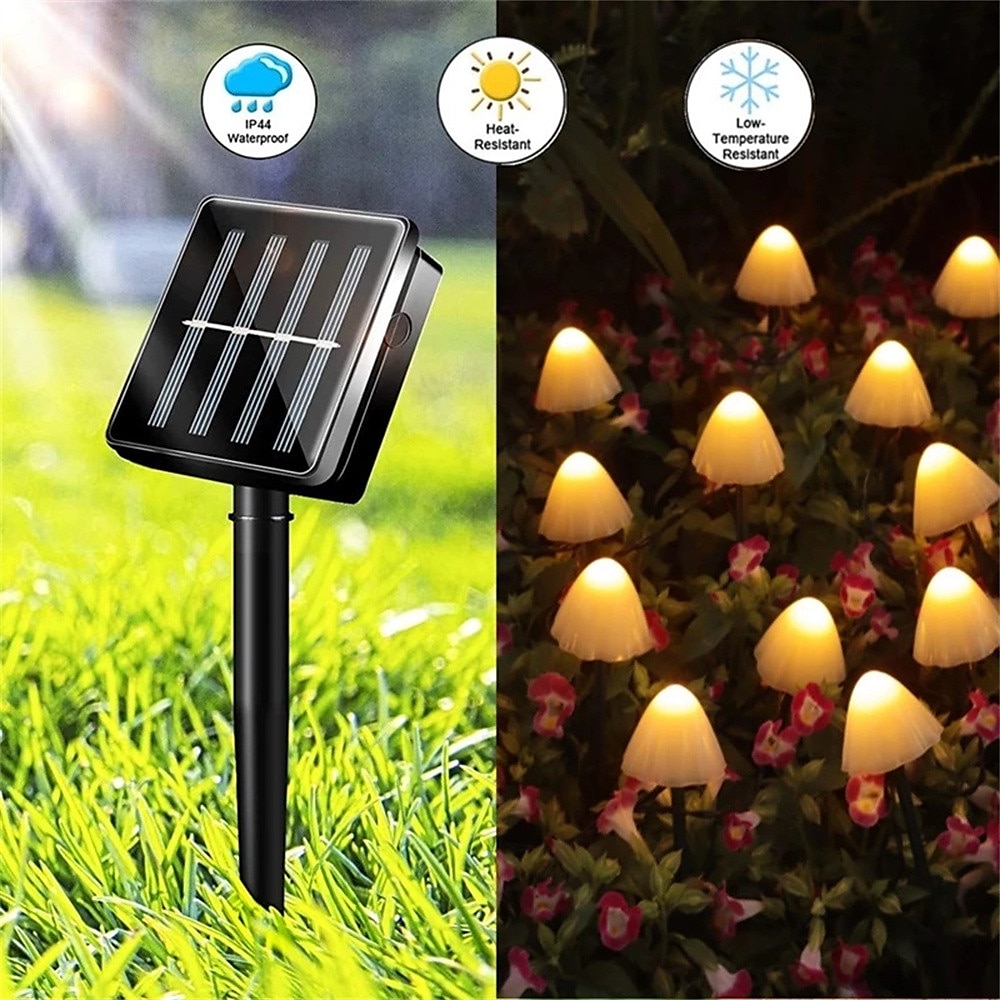 LED Solar String Lights, Fairy Path Lawn Landscape Mushroom Lamp for Outdoor Christmas Garden, Patio, and Street Decoration 2025 - $17.99 –P2
