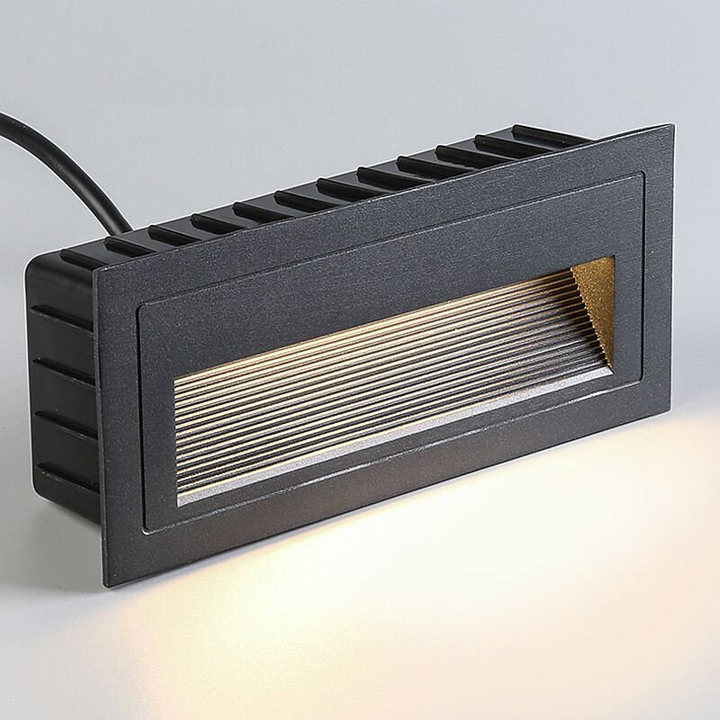 luci per gradini luci per scale a led per interni bianco caldo/bianco 3000k/6000k luci impermeabili ip65 per gradini, nero 110-240 v del 2025 a $16.49 –P10