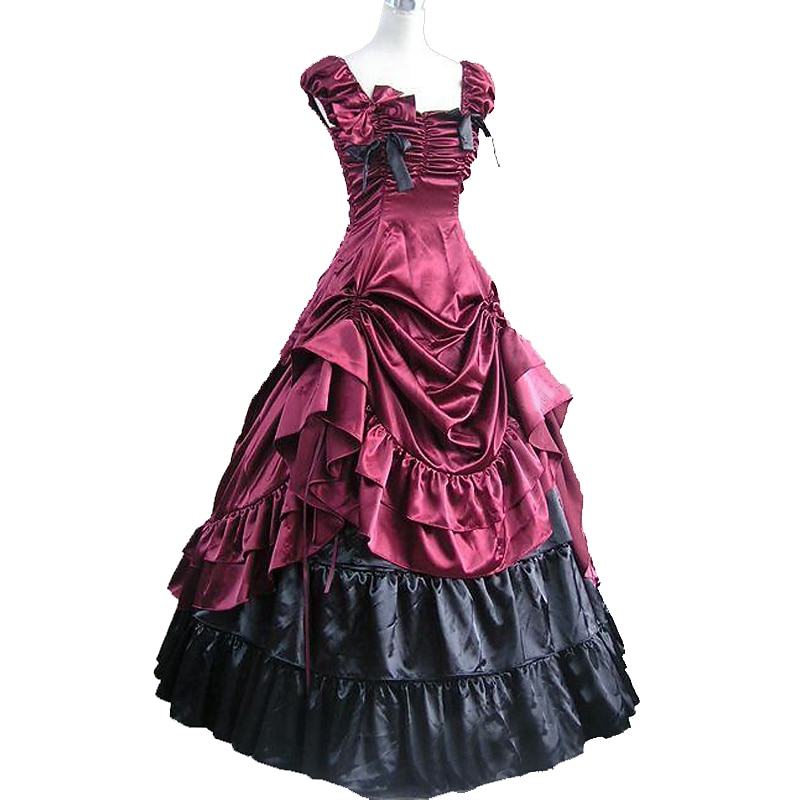Rococo Victorian 18th Century Dress Party Costume Masquerade Maria Antonietta Plus Size Ball Gown Fancy Dress Women's Girls' Carnival Masquerade Carnival Performance Party / Evening Adults' Dress 2025 - $149.99 –P12