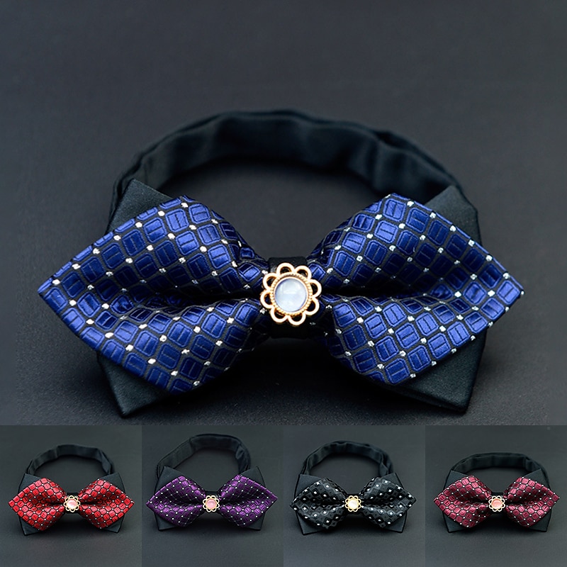 Men's Bow Tie Neckties Bowtie Pre-Tied Adjustable Bow Plaid Wedding Birthday Party 2025 - $8.99 –P1