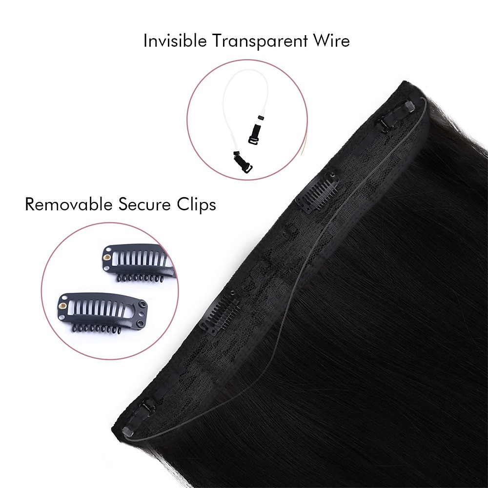 2026年 合成範囲 クリップ 合成 ロング ヘアエクステンション クリップイン 1個 ソフト 耐熱 ふわふわ 女性用  コレクション – $20.99 –P11