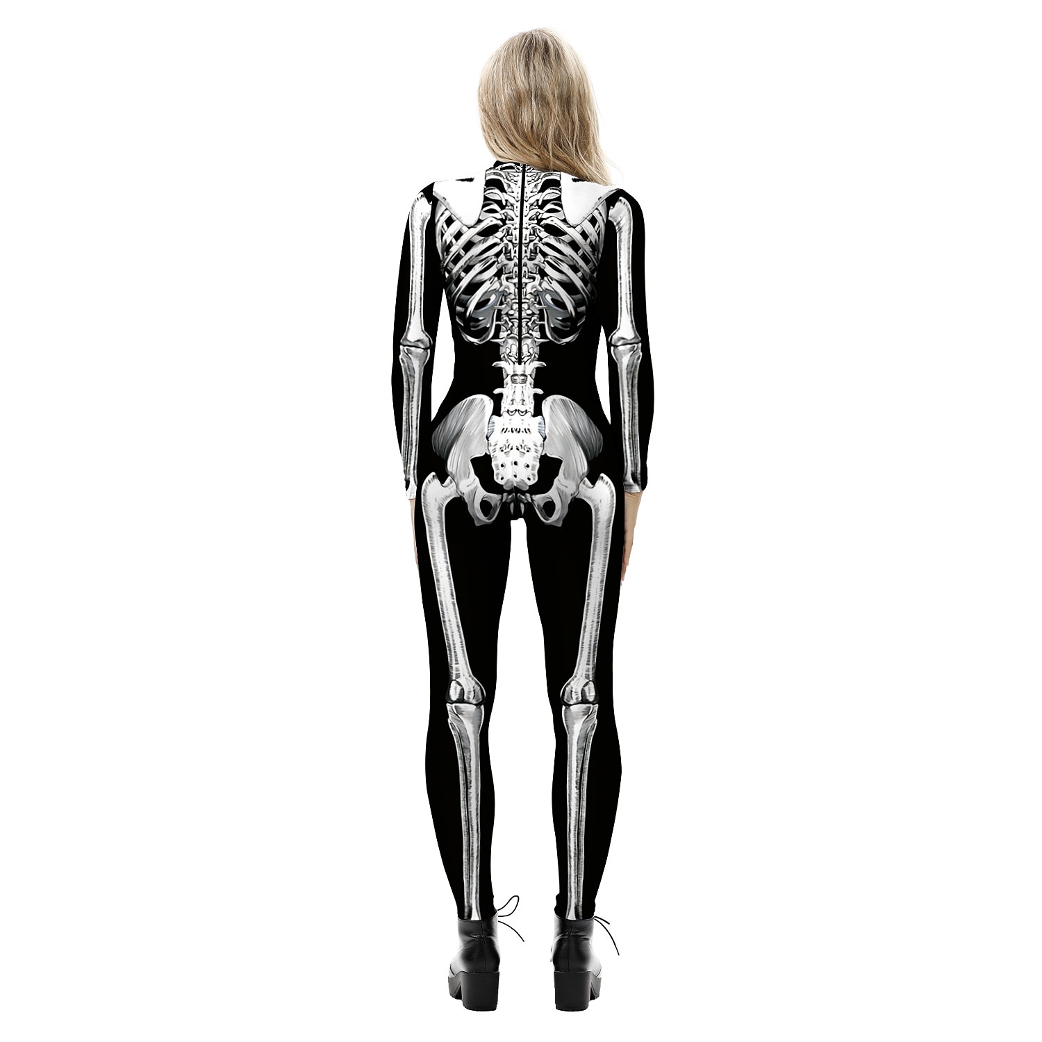Cosplay kostyme Huddrag Kroppsdrakt Skjelett Kranium Ett Stykke Barne Voksne Dame Karneval Maskerade Mardi Gras Fest Ytelse Enkle Halloween-kostymer Kle deg opp 2026 - $36.99 –P8