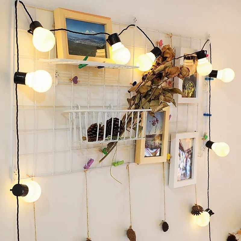 g50 globe pære led fe string lys utendørs lys gate bryllup hage uteplass julepynt lys 220v eu plugg 2025 - $24.99 –P8