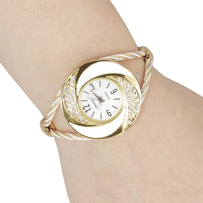 Relojes de marca de lujo para mujer, reloj de pulsera grande con diamantes de imitación, reloj vintage de moda para mujer, reloj saat, relojes femeninos 2025 - $16.99 –P6
