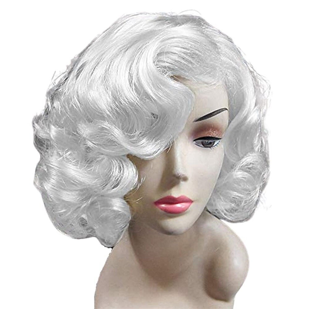 Kort kobberrød parykk kvinner 1920-talls 20s 30s krøllete syntetisk kastanjefarge bob vintage parykk karneval cosplay kostymeparykk Halloween-parykker 2025 - $17.99 –P6