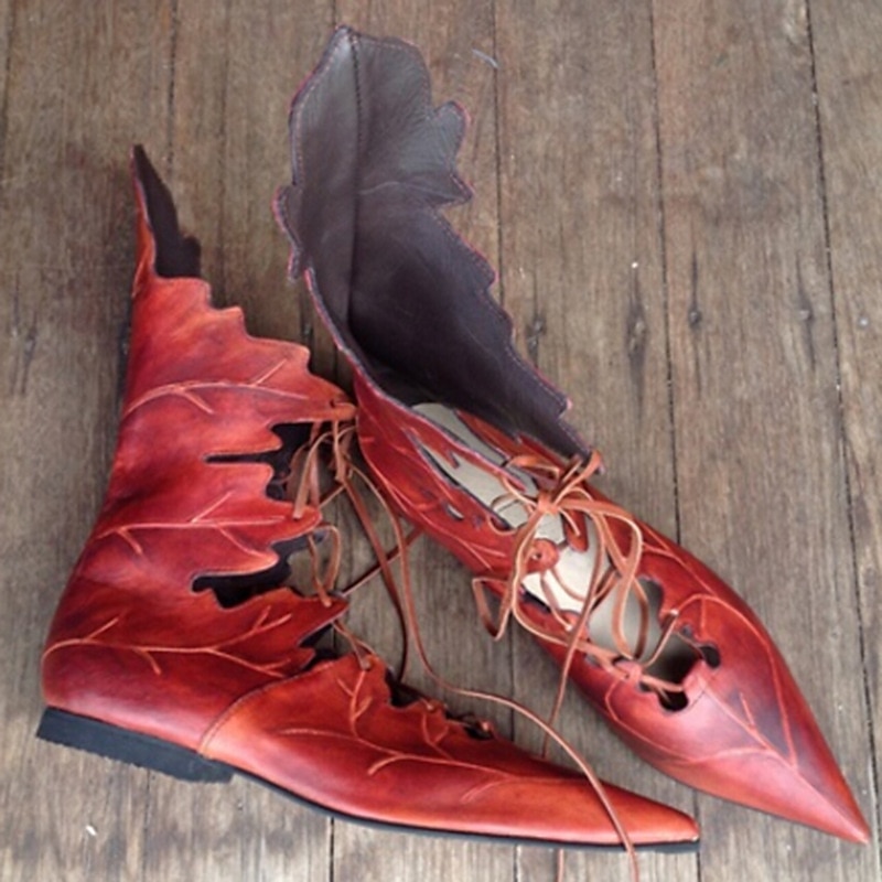 Retro Středověké Renesanční Boty Turn Shoes cosplay Ranger Elfí Lukostřelba Yaprak Maškarní kostým Dámské Keltské Fantazie Plesová maškaráda Večírek Dospělé Boty 2025 - $52.99 –P2