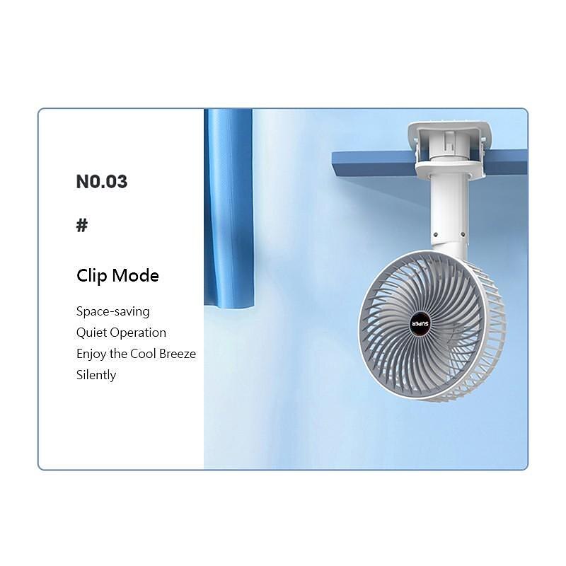 Digitale Display Mini Ventilator – USB Oplaadbare Handheld Ventilator met 3-Snelheden 1200mAh Batterij Laag Geluid Luchtkoeler 2025 - $24.99 –P14