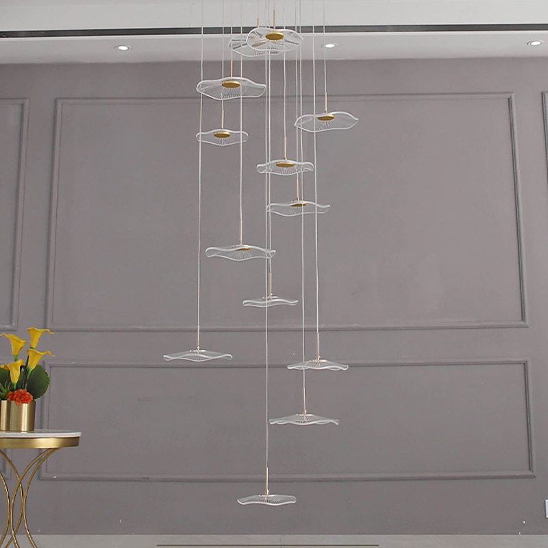 180 cm Enkelt design Øyesign Anheng Lys Metall Akryl galvanisert Malte overflater Moderne Nordisk stil 110-120V 220-240V 2025 - $223.49 –P3