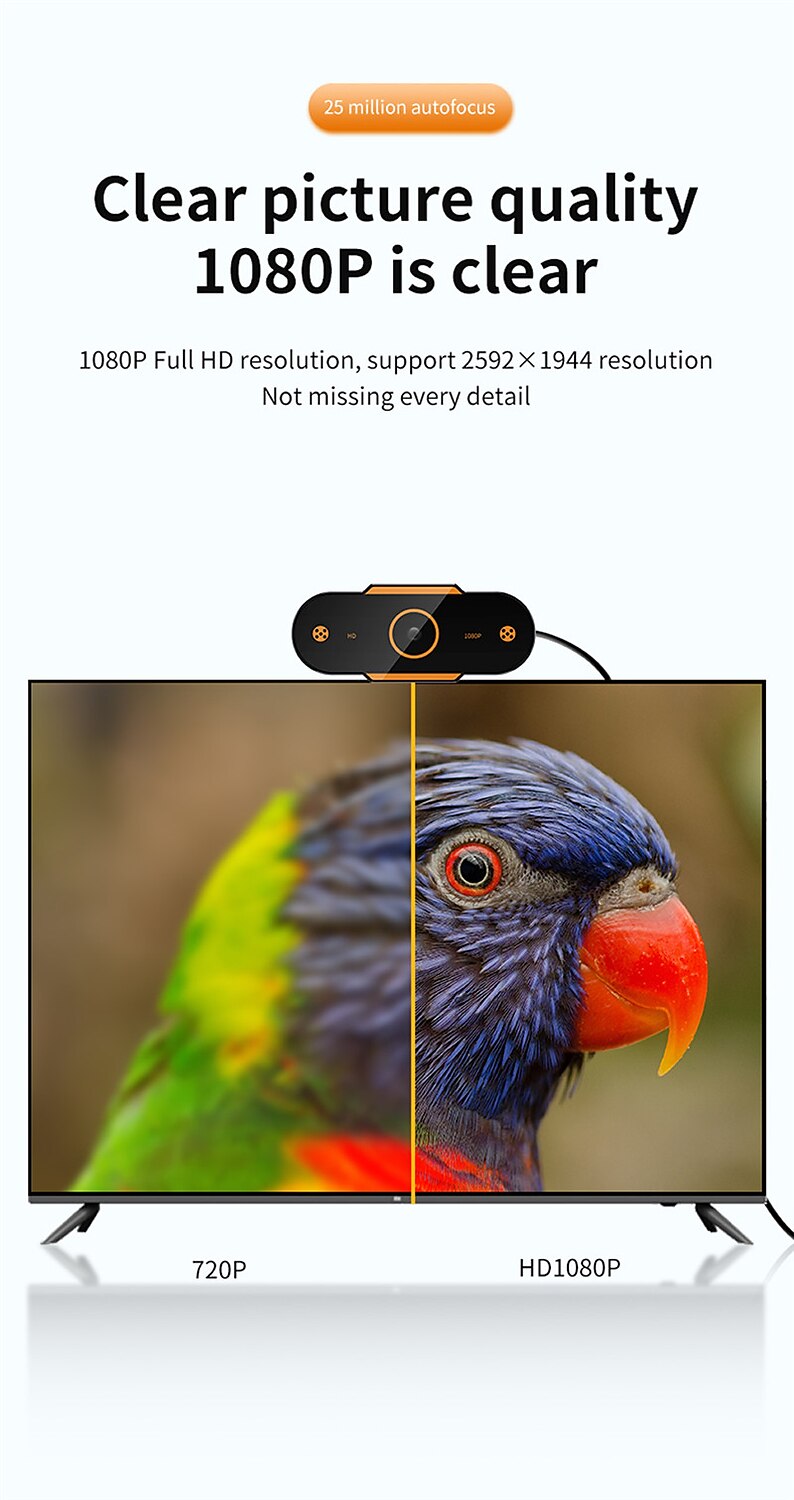 Full 1080P Autofocus HD Webcam Web USB Camera Microphone for PC Desktop Laptop 2025 - $17.99 –P13