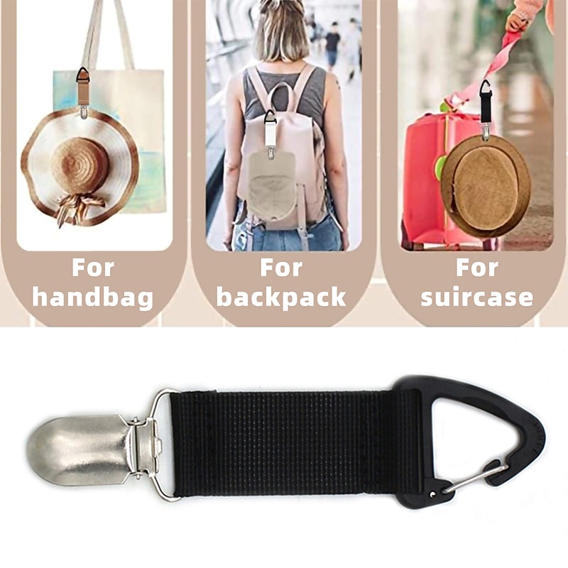 Hutclip zum Aufhängen an der Tasche, Handtasche, Rucksack, Gepäck für Kinder, Erwachsene, Outdoor-Reisen, Strandzubehör 2025 - $7.49 –P2
