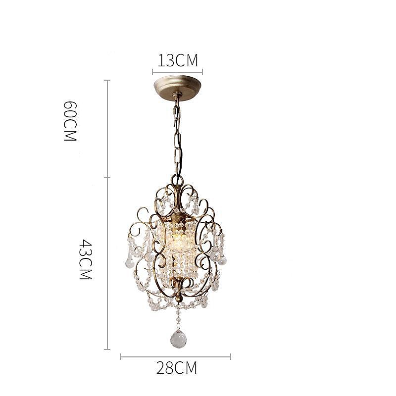 led lysekroner, pendellys loft rustikk enkelthode jern led krystall lysekrone metall soverom auditorium hengende lampe takbeslag lys belysning rustikk elegant gårdshus komp 110-240v 2025 - $257.89 –P9