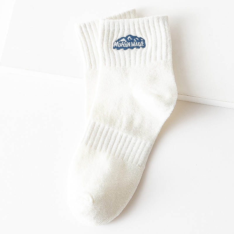 Homme 2 paires Chaussette Chaussettes de Course Noir Blanche Couleur Plein Casual du quotidien Basique Moyen Quatre saisons Mode Respirable de 2025 ? €1.99 –P8
