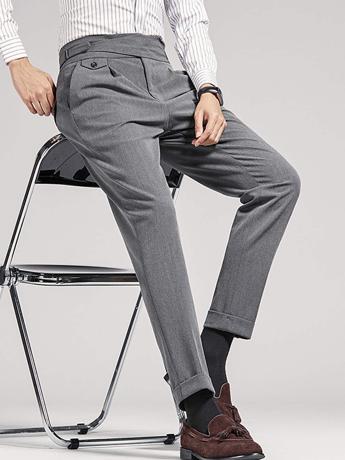 Graduation Trouser Men's Graduation Dress Pants Trousers Pleated Pants Suit Pants Pocket ...