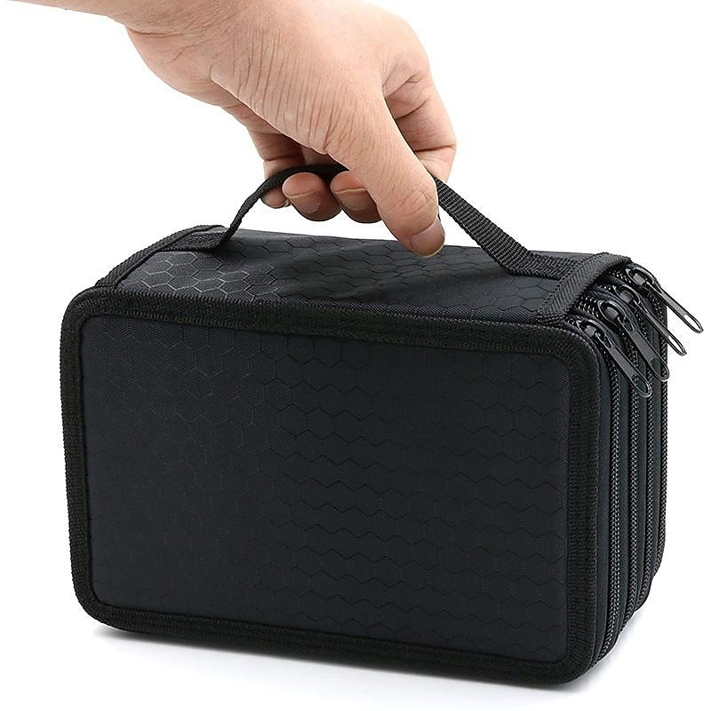 Astuccio per matite con 72 scomparti pratico astuccio per matite con cerniera multistrato oxford di grande capacità per penne colorate, matite colorate, penne per acquerelli, pennelli per trucco, del 2025 a $14.99 –P1