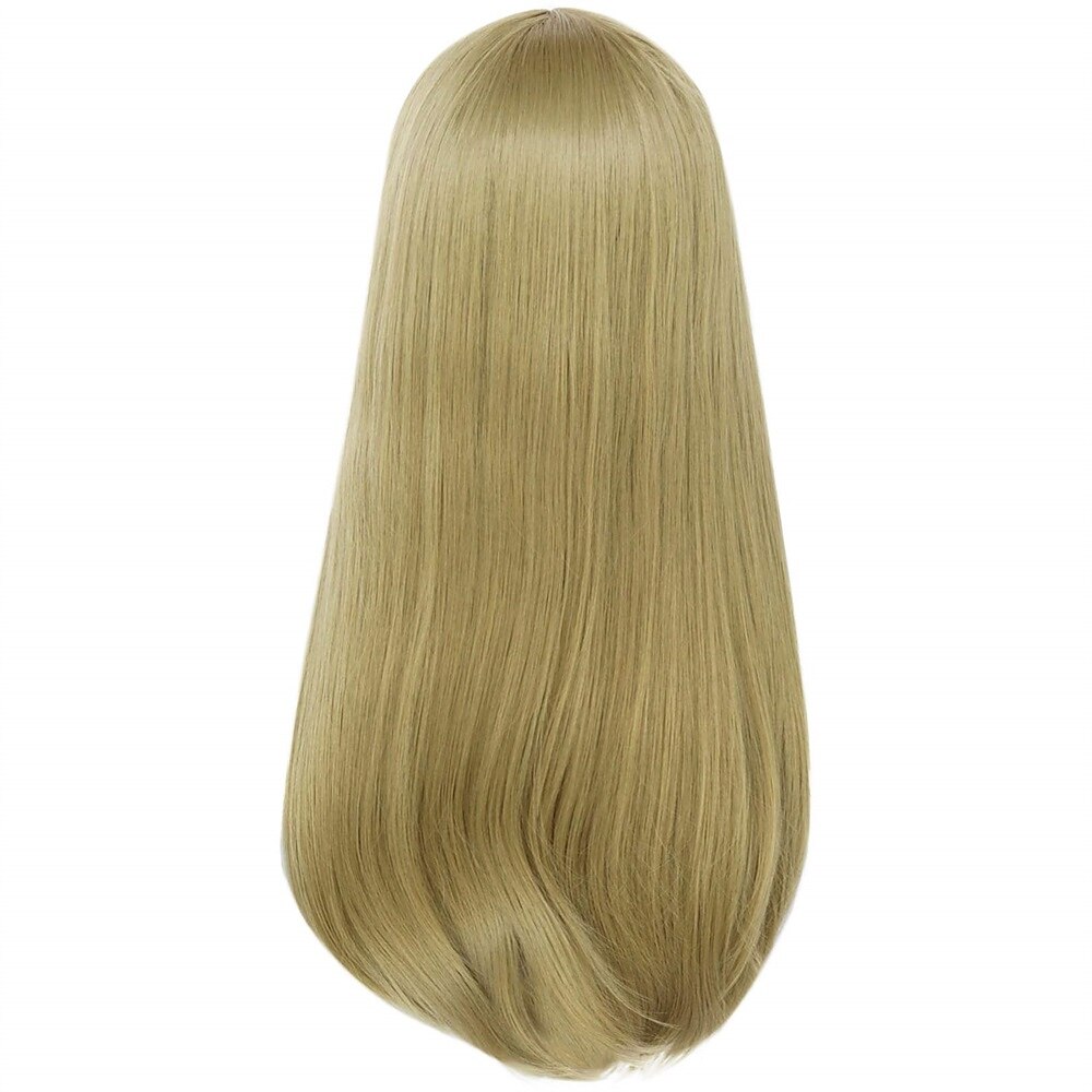 parrucca bionda lunga con frangia parrucca lunga e liscia per donna ragazza cosplay parrucca sostitutiva dei capelli resistente al calore parrucche sintetiche per uso quotidiano festa di carnevale del 2025 a $17.49 –P10