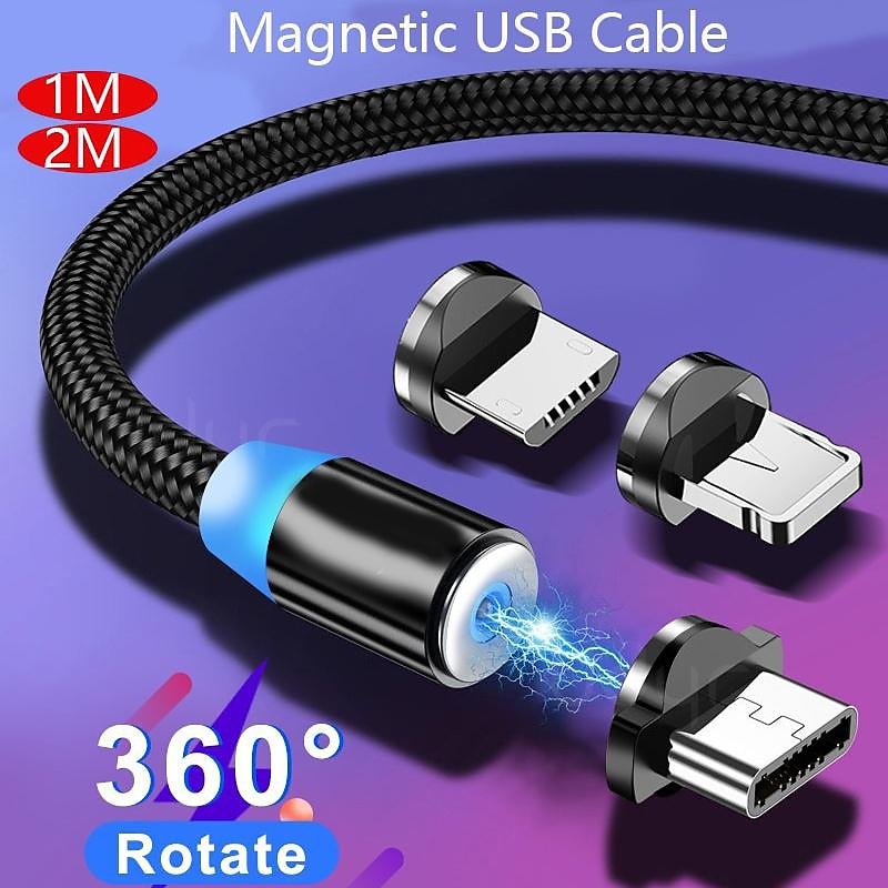 2025年 マルチ充電ケーブル 3.3フィート 6.6フィート USBAからLightning/マイクロ/USBC 2 A 充電ケーブル 急速充電 ナイロン編組 耐久 3 in 1 用途 マックブック iPad サムスン 携帯電話アクセサリー  コレクション – $6.99 –P14