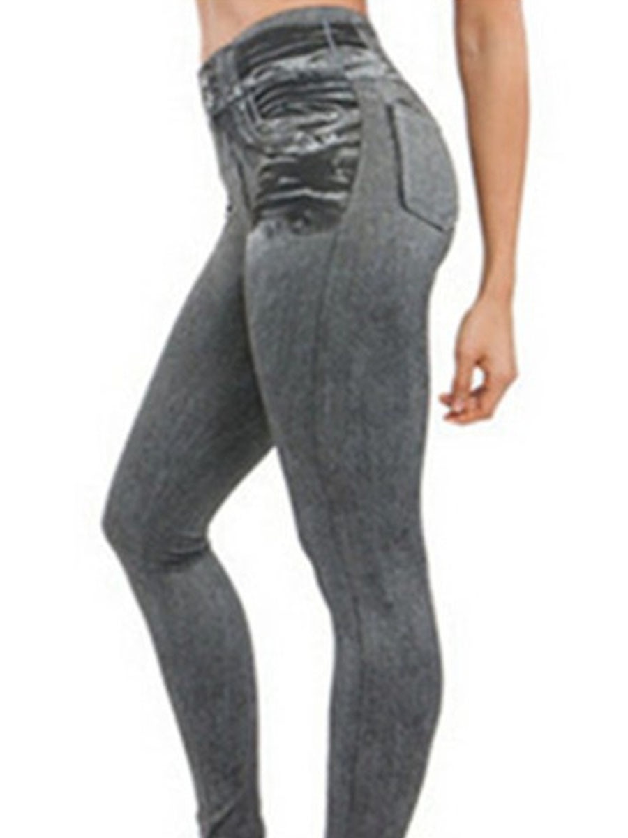 Women's Slim Pants Trousers Pocket High Cut High Waist Full Length Black Summer 2025 - $12.99 –P9