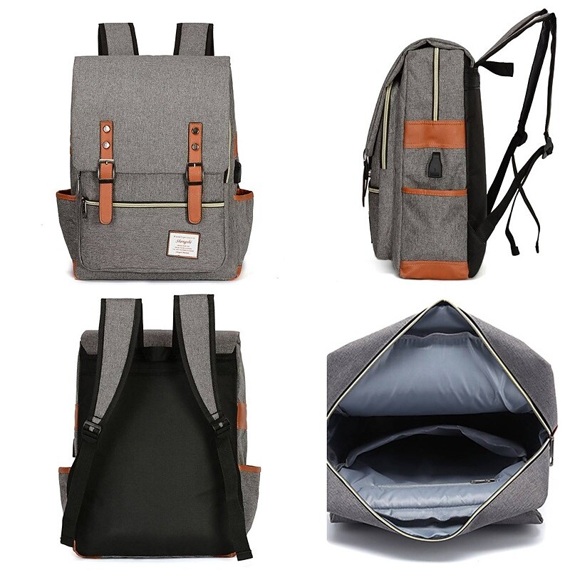 Vintage 16 inch Laptop Backpack Women Canvas Bags Men canvas Travel Leisure Backpacks Retro Casual Bag School Bags For Teenagers, Back to School Gift 2026 - $35.99 –P7