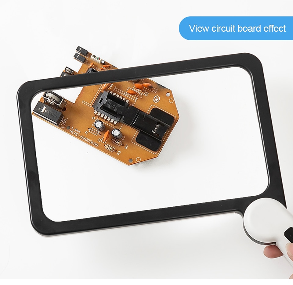 Full-Page 5X Magnifying Glass for Reading, Folding Lighted Magnifier with 48 LED Lights, Handheld Rectangular Lens for Seniors 2025 - $23.99 –P12
