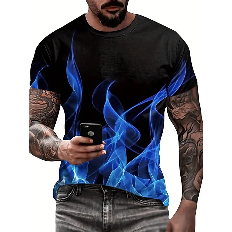 Per uomo Pop art Fiamma maglietta Manica corta maglietta Stampa 3D Girocollo Camicia Vintage Di tendenza Originale Esterno Giornaliero Sport Giallo Blu Rosso Primavera estate Abbigliamento S M L XL del 2025 a $17.99 –P7