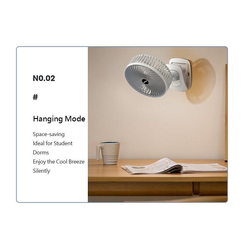 Digitale Display Mini Ventilator – USB Oplaadbare Handheld Ventilator met 3-Snelheden 1200mAh Batterij Laag Geluid Luchtkoeler 2025 - $24.99 –P13