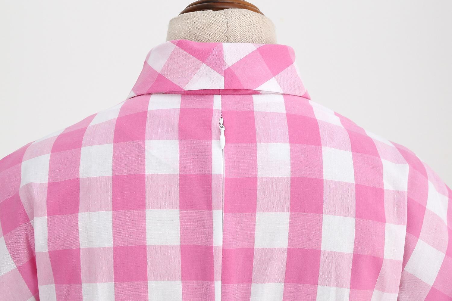 Přehoz Klasik Retro A-Line šaty Flare šaty Pléd Kostkovaný Vzor gingham Dámské Dívčí Karneval Plesová maškaráda Dovolená Na den Čajový dýchánek Dospělé Šaty Šaty pro návrat domů Jaro léto 2025 - $37.99 –P9