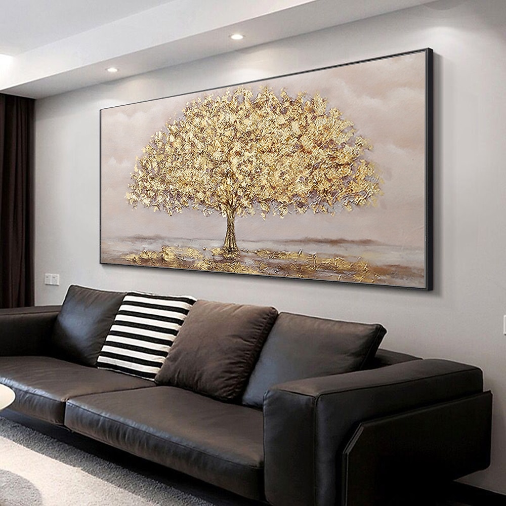 Mintura main arbre doré paysage peintures à l'huile sur toile mur art décoration moderne abstrait photos pour la décoration intérieure roulé sans cadre non étiré peinture de 2025 ? $61.99 –P3