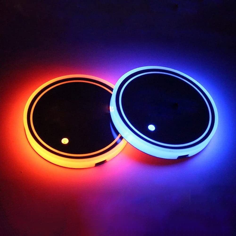 Smart Luminous Water Coaster LED Car Cup Holder Lights 7 Colors Changing USB Charging Mat Waterproof Cup Pad Interior Atmosphere Lamp Decoration Light for Oktoberfest Car Accessories 1pc 2025 - $10.99 –P1