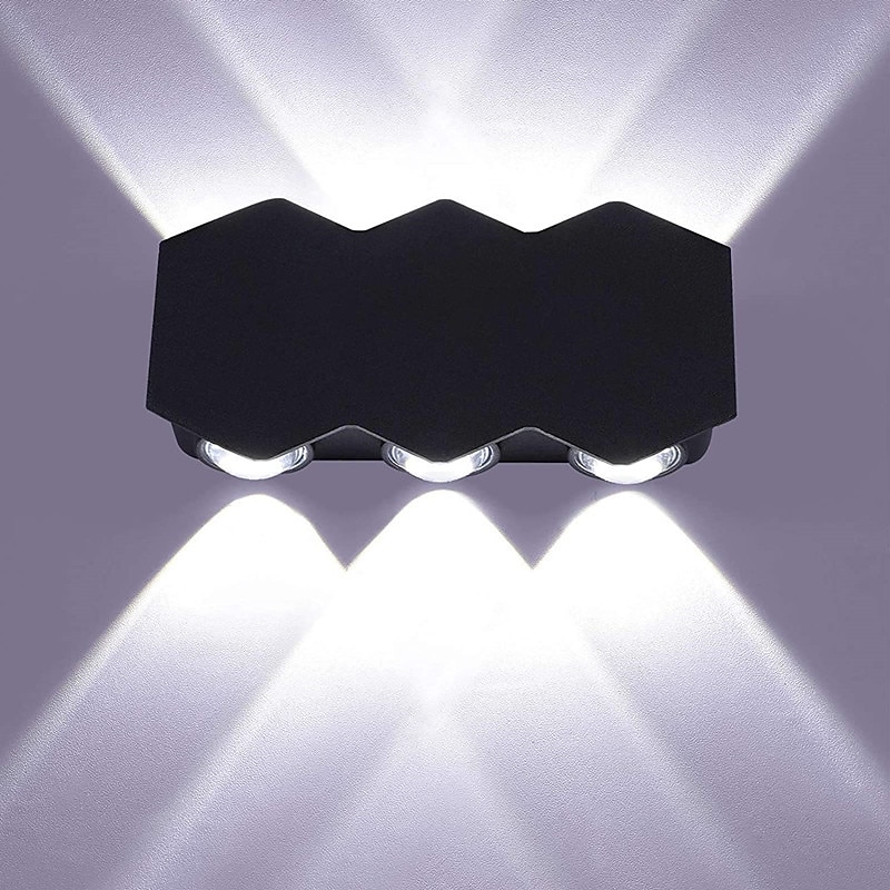 led venkovní nástěnné svítidlo 2w 4w 6w 8w osvětlení nahoru/dolů vnitřní dvouhlavé zakřivené vodotěsné nástěnné svítidlo ip65 moderní ložnicové svítidlo ac85-265v 2025 - $19.81 –P1
