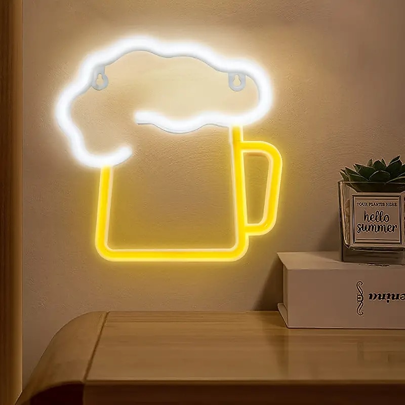 2026年 オクトーバーフェストビール型 LED ネオンサイン USB バッテリー駆動ネオンライトスイッチ付き寝室結婚式誕生日パーティーゲームルーム家の壁の装飾  コレクション – $19.99 –P1