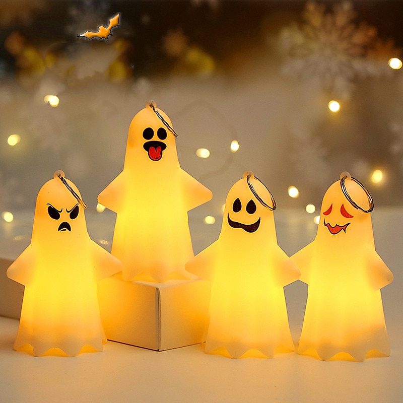 2025年 ハロウィーンの照明付きゴーストランプ、光る装飾 LED ハロウィーン電子小道具、小さなゴーストパーティーペンダントキャンドル、ハロウィーン装飾ゴーストランプ、デスクトップ装飾、ゴーストパーティー小道具ペンダント  コレクション – $4.99 –P13