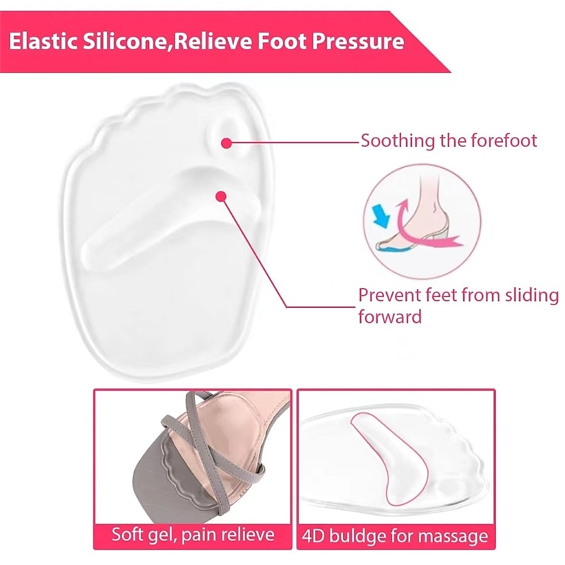 2 Pairs Women's Transparent Gel Insoles for High Heels with Anti-Slip and Cushioning Design - Comfortable Foot Pads for All-Day Wear 2026 - $11.99 –P5