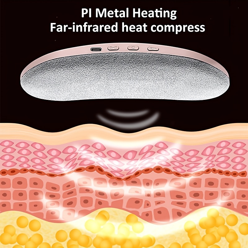 Portable Cordless Heating Pad Menstrual Heating Pad  Heating Pad For Back With 3-Speed Temperature Adjustment And 4-Speed Massage Modes Portable Electric Fast Heating Belly Wrap Belt For Women 2025 - $25.99 –P9
