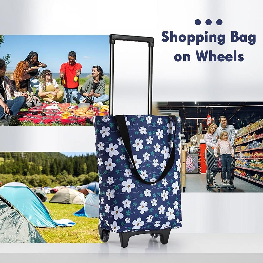 Faltbare Einkaufstasche mit Rädern, wiederverwendbare Lebensmitteleinkaufstaschen, Öko, große Lebensmittel, Supermarkt, Gemüsetaschen 2025 - $35.99 –P4