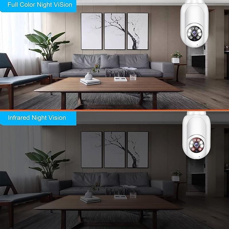 1080P/720P Wifi E27 Bulb Surveillance Camera Full Color Night Vision Motion Detection 4x Digital Zoom 2 Way Voice Indoor Baby Monitor Home Security Netcam 2025 - $34.99 –P10
