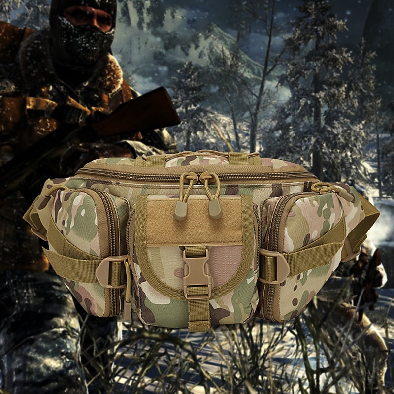 vedenpitävä nylon miesten fanny pack taktinen armeijan vyölaukku vaellus retkeily olkapäävyö peppu urheilu rintalaukut 2026 - $15.99 –P7