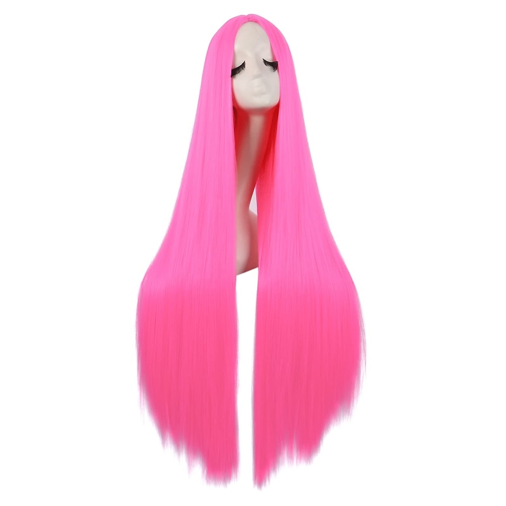 40/100cm měkká rovná dlouhá cosplay paruka Halloween cosplay párty paruky 2025 - $17.49 –P5