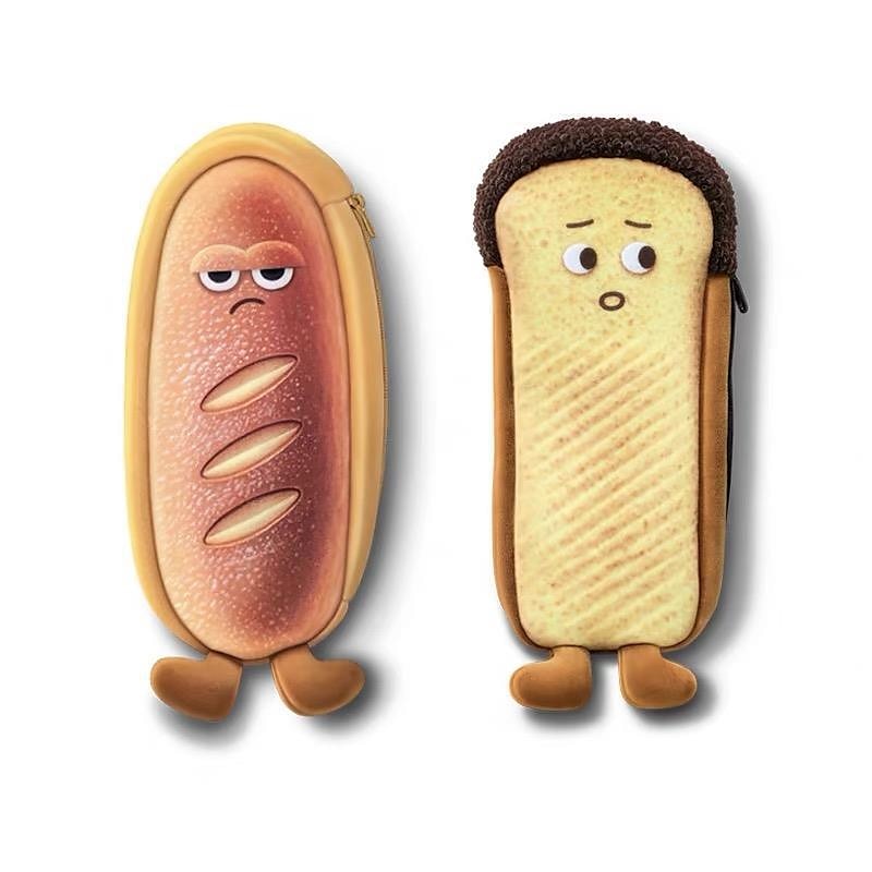 Bread Toast Pencil Case Bag for Girls Cute Plush Pen Pouch Box Large Capacity Student School Supplies 2025 - $11.99 –P8
