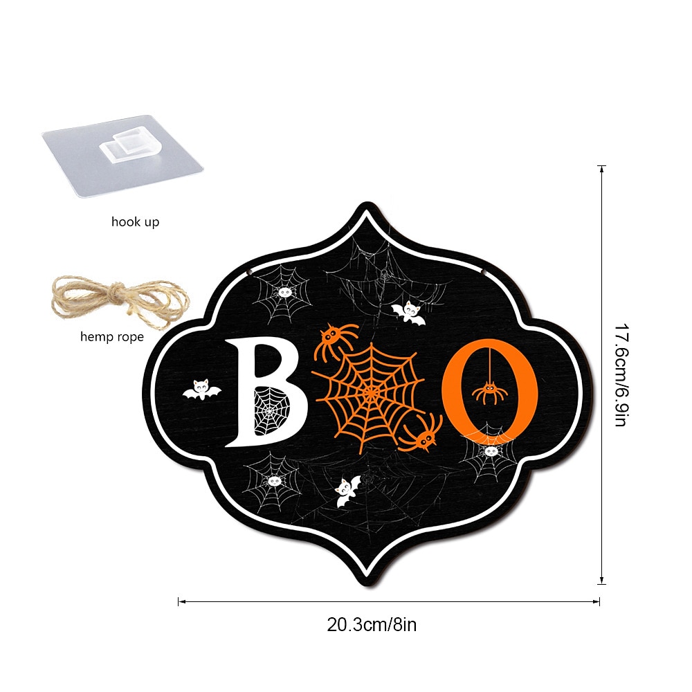 1pc halloween segno da parete in legno teschio targa in legno appeso decorazione per porta d'ingresso spaventoso portico decor appeso regalo per agriturismo home bar outdoor indoor room decor home decor del 2025 a $7.99 –P8